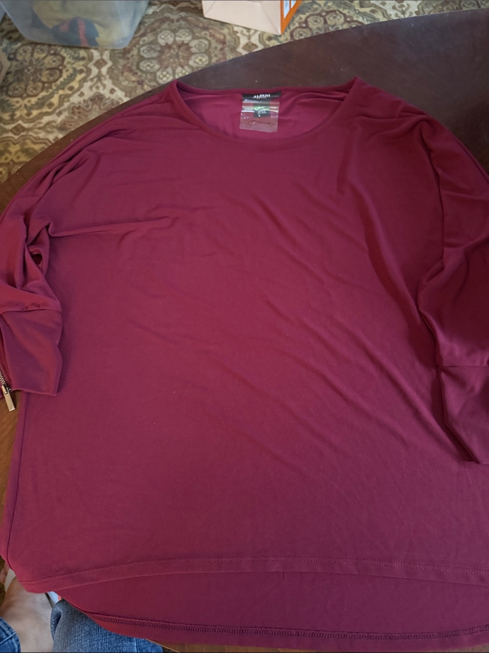 Alfani pL Burgundy fluid style ladies tunic